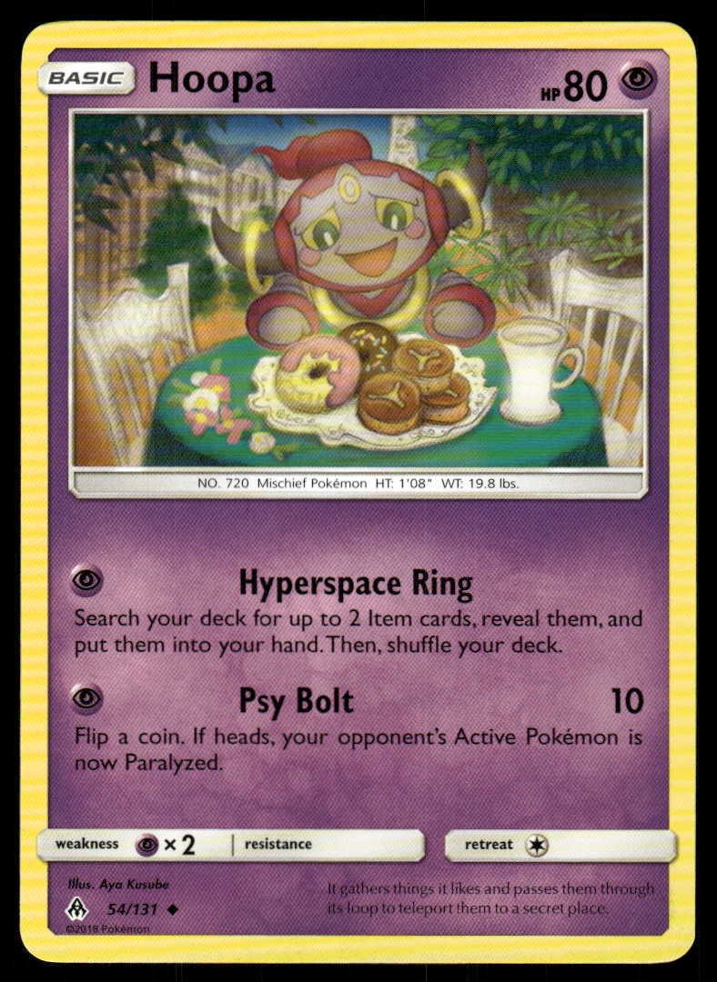 POKEMON HOOPA FORBIDDEN LIGHT 54/131 UC LP