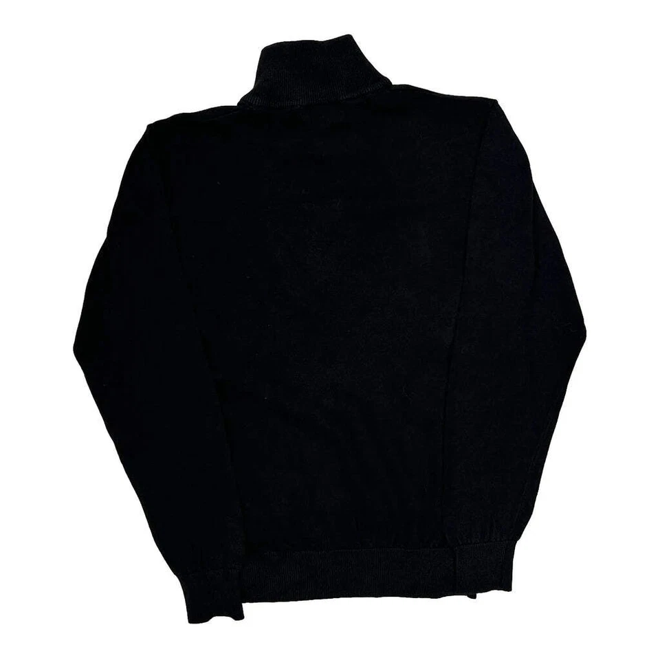 Lacoste 1/4 Zip - Medium Black Cotton - Image 2 of 4