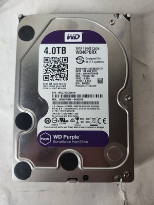 Western Digital WD40PURX-64NZ6Y0 Purple 4TB 3.5'' SATA Hard Disk Drive