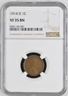 1914-D Lincoln Wheat Cent 1c NGC VF35
