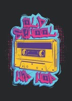 Notizbuch A4 Kariert - Old School Hip Hop Design 120