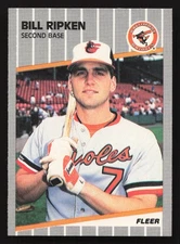 1989 Fleer #616 Bill "Billy" Ripken BLACK BOX OVER FF ERROR Variation Orioles