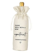 Pairs Well With A New Apartment Wine Bag, Apt Housewarming Gift, New Home