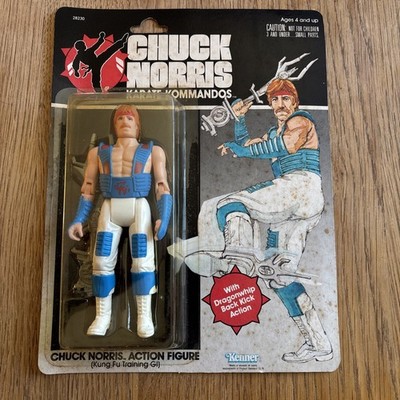 Vintage 1986 Chuck Norris Karate Kommandos Carded Ungeöffnet Figur Rare Kenner