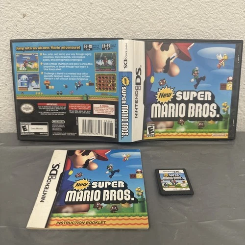 New Super Mario Bros. (Nintendo DS, 2006) Complete W Manual CIB FAST SHIP