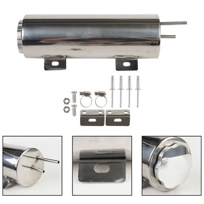 32OZ 3'' X 9'' Polished Stainless Steel Radiator Coolant Over Flow Puke Tank Can