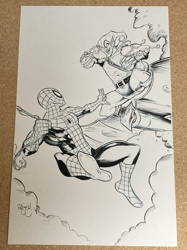 SPIDER-MAN THE GREEN GOBLIN MARVEL COMICS 11x17 Original Art MCJUNKIN 2026 SALE!