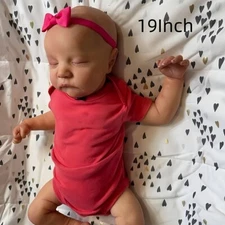 18in Realistic Reborn Baby Dolls Full Body Vinyl Girl Doll Newborn Doll