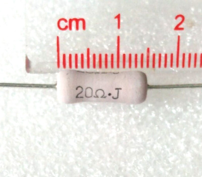 1 pc 20 ohm 3W Metal Oxide Power Resistor. MOS3CT631R200J