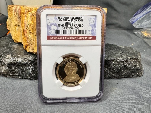 2008-S Presidential Dollar ANDREW JACKSON NGC PF69 Ultra Cameo Proof $1 Coin