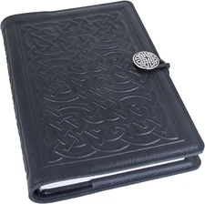 Genuine Leather Refillable Journal Cover with a Hardbound Blank Insert, 6X9 Inch
