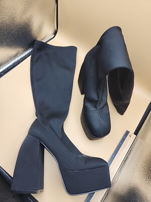 Shein Size Platform Gogo Boots Stretchy Knee-high