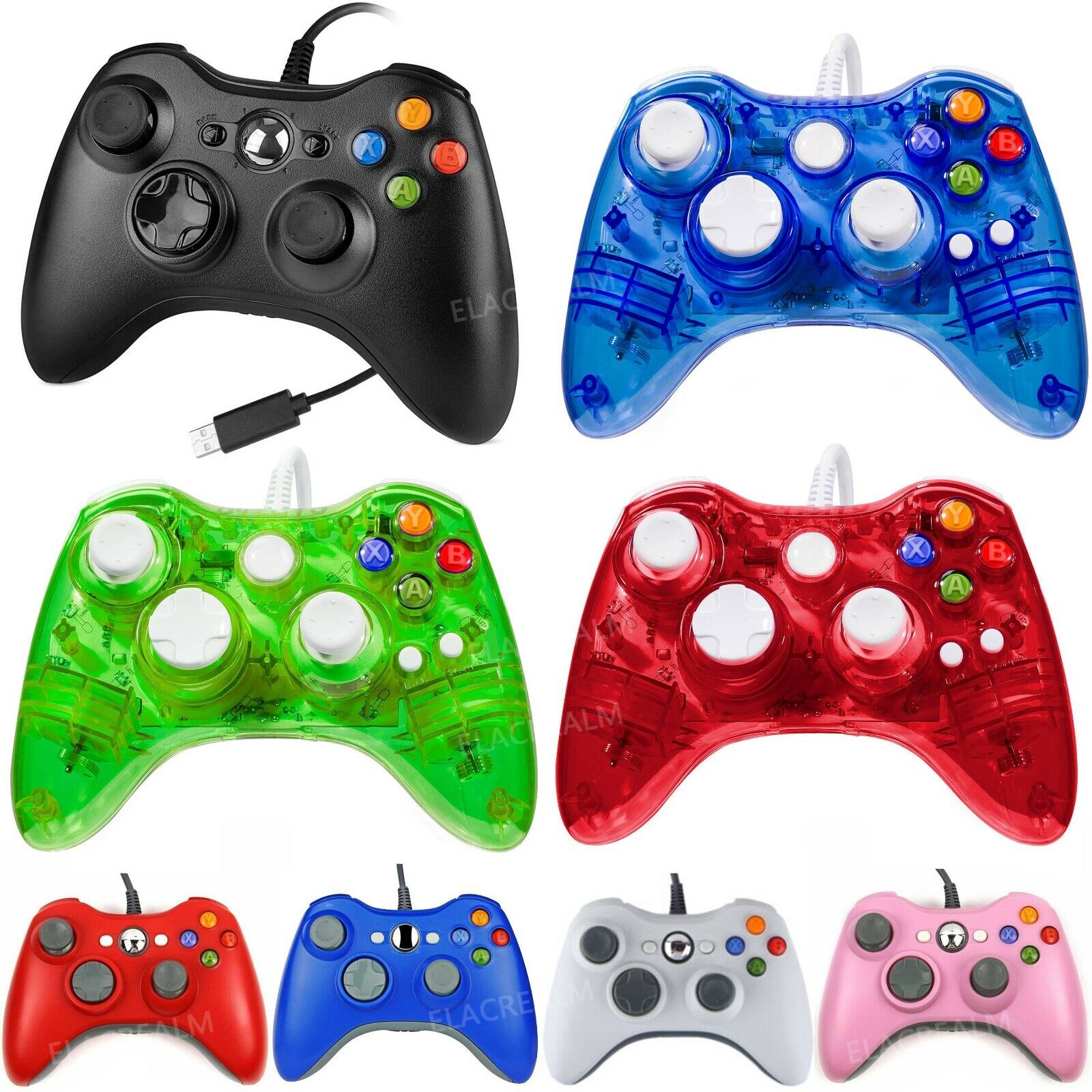 Wired Xbox 360 Controller Gamepad for Microsoft Xbox 360/ PC