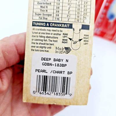 Vtg New Norman 1/4 oz Deep Baby N Crankbait Fishing Lure 6 - 8 Ft