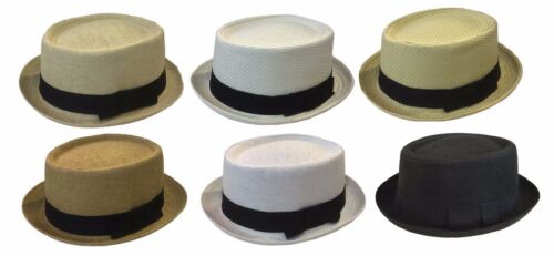 100% Paper Polyester Round Top Porkpie Derby Trilby Bowler Bucket Fedora Hat Cap - Picture 1 of 10