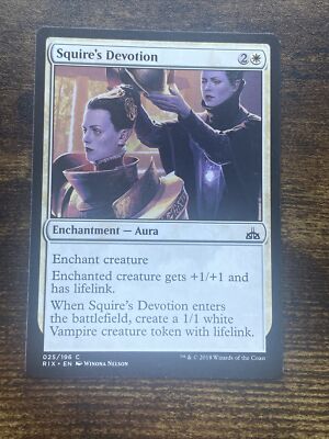 mtg double faced cards devotion Squire's Devotion (025) Rivals of Ixalan MTG Magic The Gathering S291*