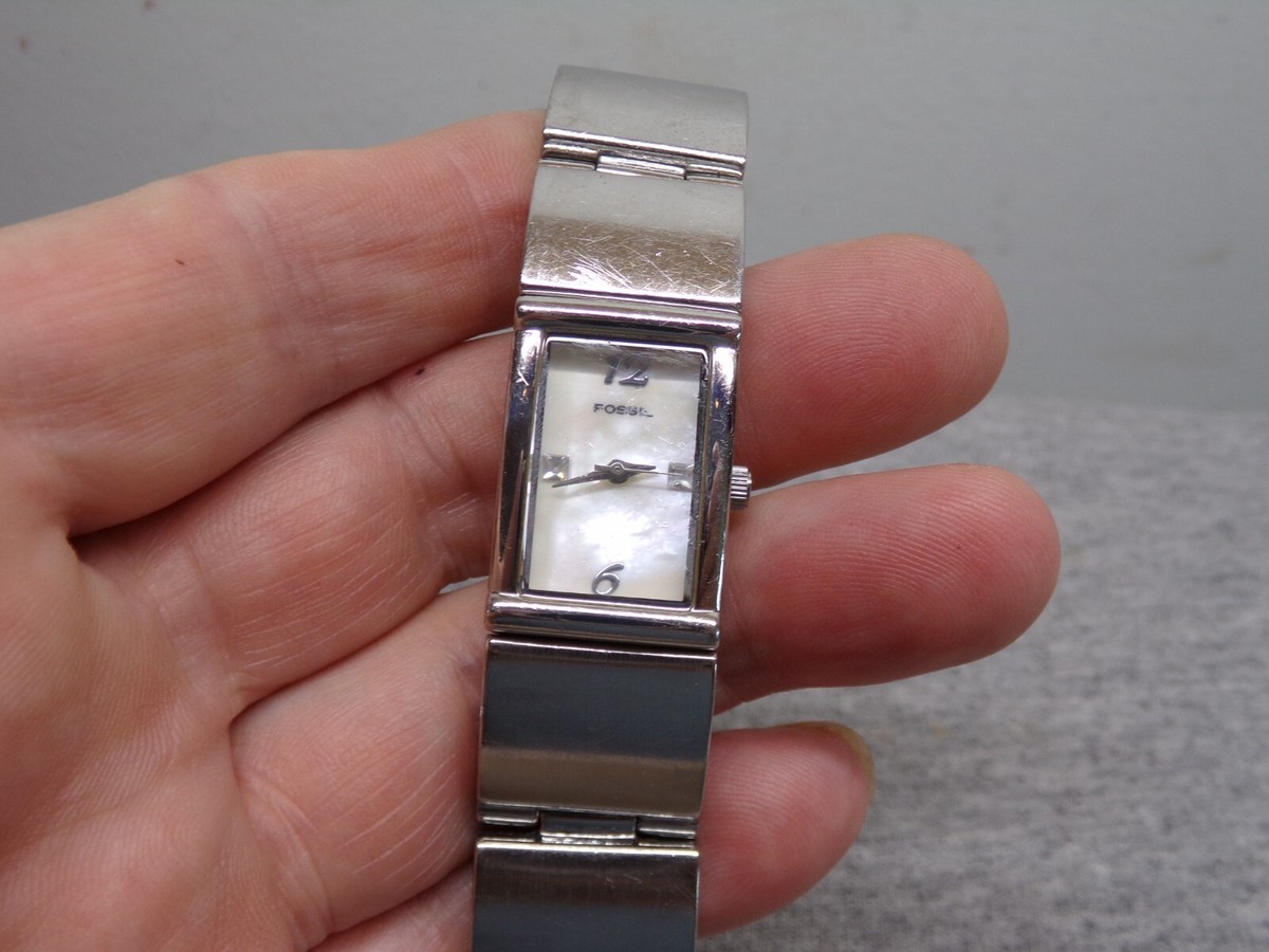 激レア☆FOSSIL f2 シークレットウォッチ　ジュエリーウォッチ Fossil F2 ES-1170 All Stainless Steel Quartz Women's Watch