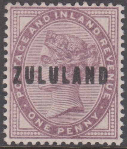 Estampilla 1888 Zululand 1d púrpura reina cara lateral SG2, MUH - Imagen 1 de 2