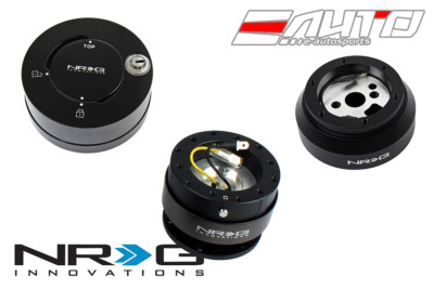 NRG Steering Wheel Short Hub SRK-170H + Black Gen2 Quick Release + Shine Lock a
