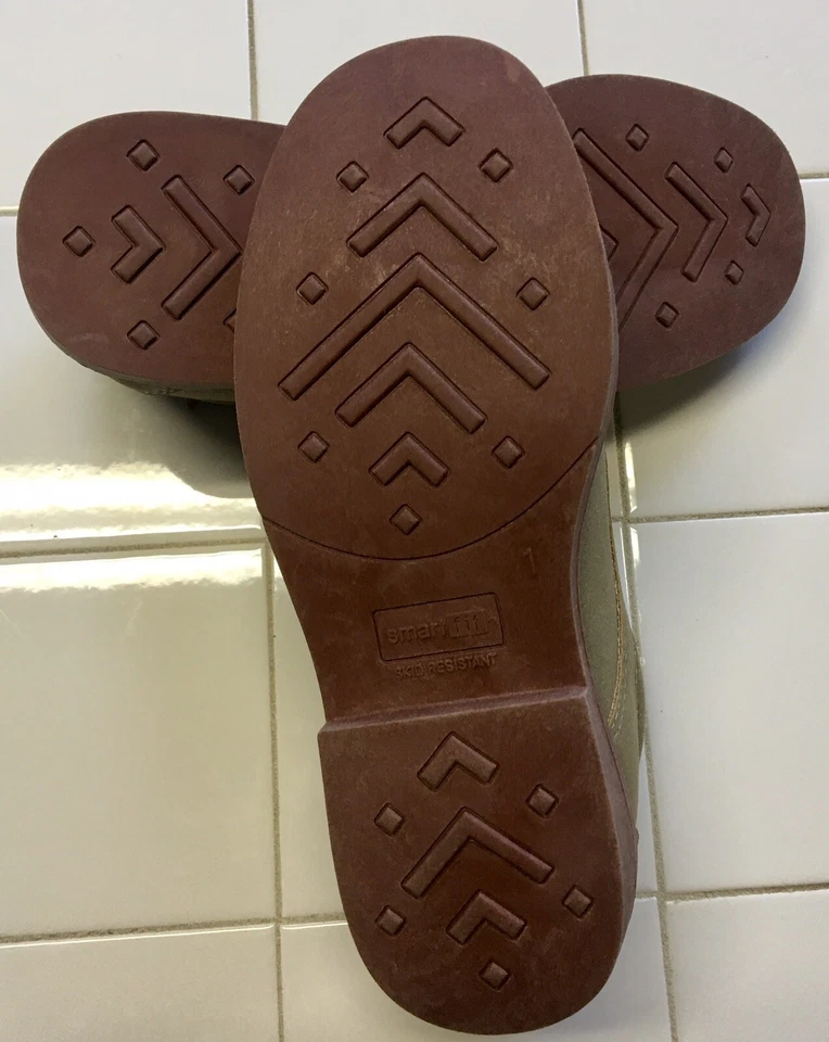 NOVO Vestido Oxfords Smart Fit Masculino Tamanho 1 Camurça com Cadarço Sapatos Dirty Bucks - Imagem 4 de 4