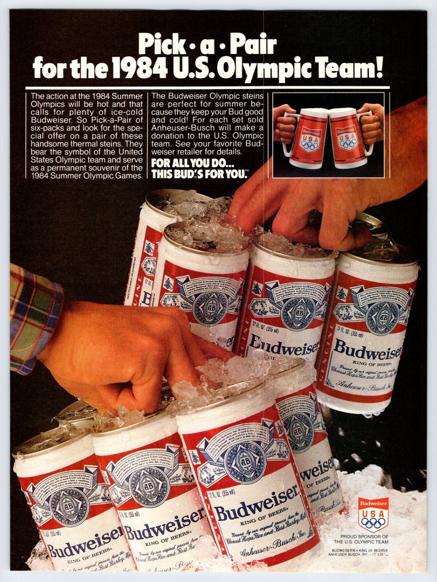 バドワイザー ポスター 額縁 Budweiser Beer ad 1934 バドワイザー レトロ広告 ポスター B4フレーム付き ◇ Budweiser