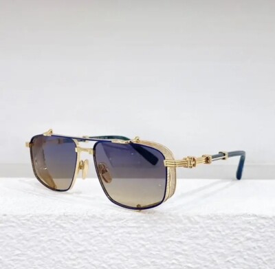 Luxury Brand Style Sunglasses Designer Italy Fashion Business Lens Gold Icon Men