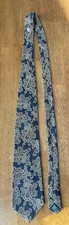 Vintage Bert Pulitzer Mens 100% silk Tie- Navy And Gold Paisley Made In The USA