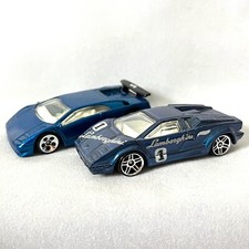 Hot Wheels Lot of 2 Lamborghinis Countach 2001 25th Anniversary and Diablo Minty