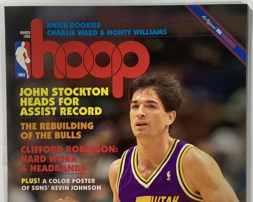 Hoop Magazine 3/ 1995 John Stockton Utah Jazz newstand issue - Picture 6 of 12