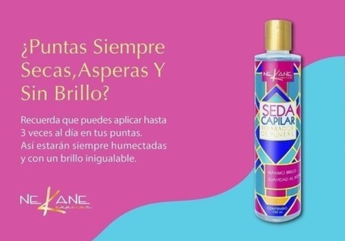 2 Pack Seda Capilar Repara Puntas Abiertas Secas 150 Ml Nekane ® - Picture 3 of 3