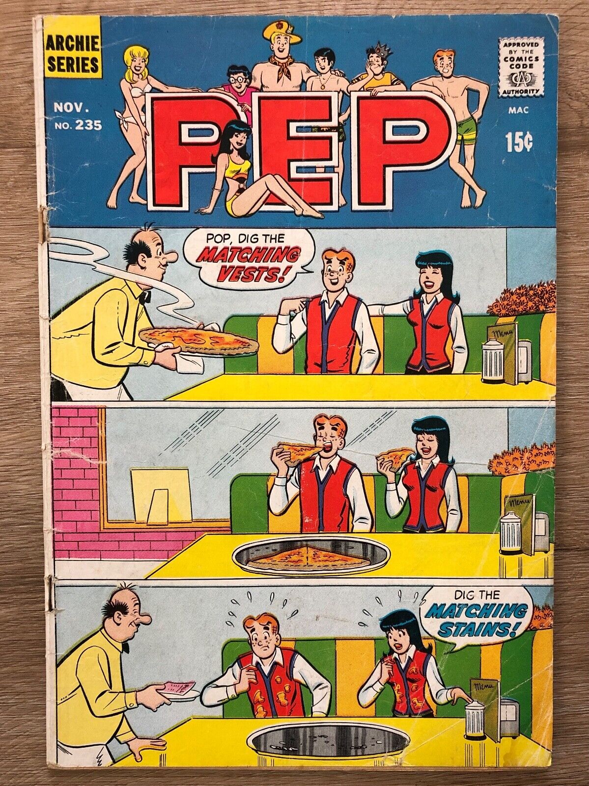 Pep Comics #235 Archie Series Nov. 1969 Vintage used Good