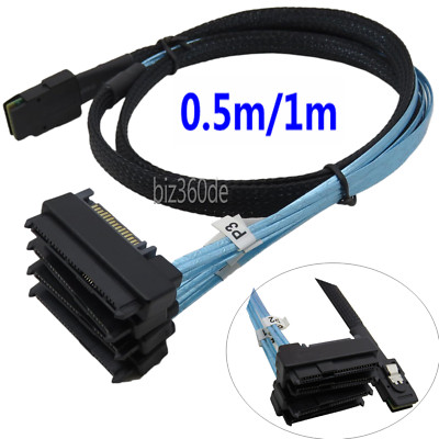 SAS Kabel 4-in-1 Universalkabel SFF-8087 Bis SFF-8482 50cm oder 1m SFF-8087