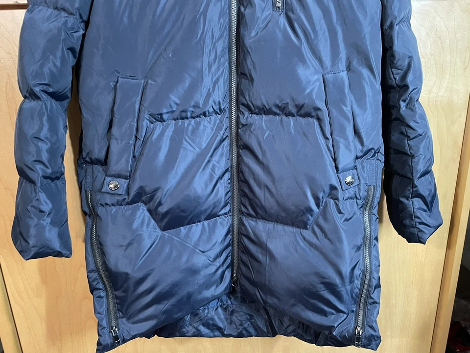 Orolay Women’s Duck Down Puffer Coat Jacket Size L Full Zip Hooded Drawstrings  - Image 3 of 4