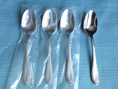 New Oneida JOANN /JOANNE Set of 4 Teaspoons Stainless Flatware (6 1/4")