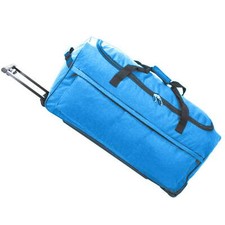 X Factor Blue 28" Rolling Duffel Bag, Multi-Pocket Travel Luggage with Wheels