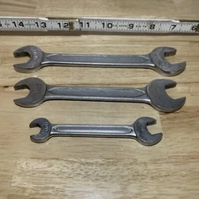 Indestro Open End Metric Wrench 3pc lot USA 41011 41617 41819 Tools VINTAGE