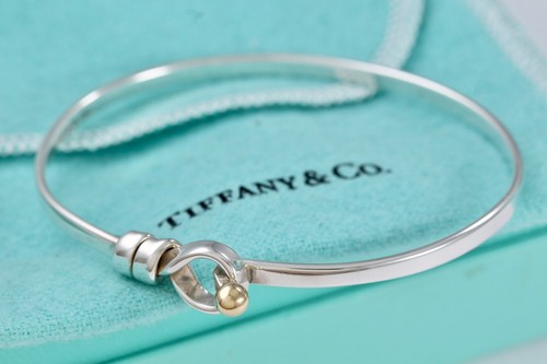 Bracciale medio Tiffany & Co. oro 18 carati e argento gancio e occhio versione 1 - Foto 4 di 5