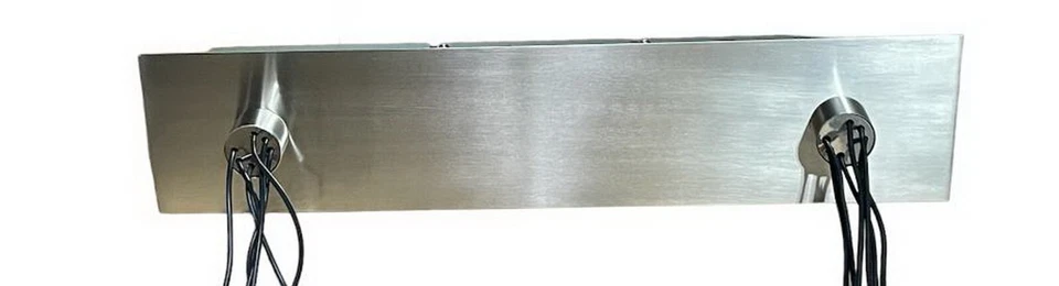 Colgante LED central de 2 luces en níquel satinado con vidrio esmerilado original $294 Foto 2 de 2