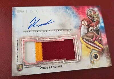 2015 Topps Inception Jamison Crowder rookie 3 color patch autograph auto REDSKIN