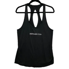 Manduka Lifetime Fitness Racerback Tank Top Womens Large Black Gym Workout