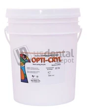 OPTI-CRYL Heat Curing Acrylic Resin 22lb/10kg Shade: Dark PINK Veined Pow 105100