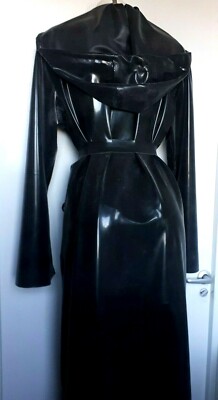 Caoutchouc Latex Robe Longue Fétiche Unisexe XS S M L XL avec