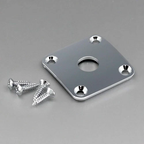 Gotoh Les Paul Guitar Jack Plate Curved w/screws JCB-4C with screws Chrome