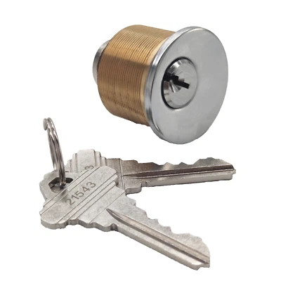 2x Mortise Lock SC1 Keyway Cylinders Adams Rite Type Brass 1'' Mortise Cylinder