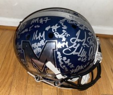 2024 MEMPHIS TIGERS TEAM SIGNED FOOTBALL FULL SIZE HELMET PROOF COA 65 SIGS