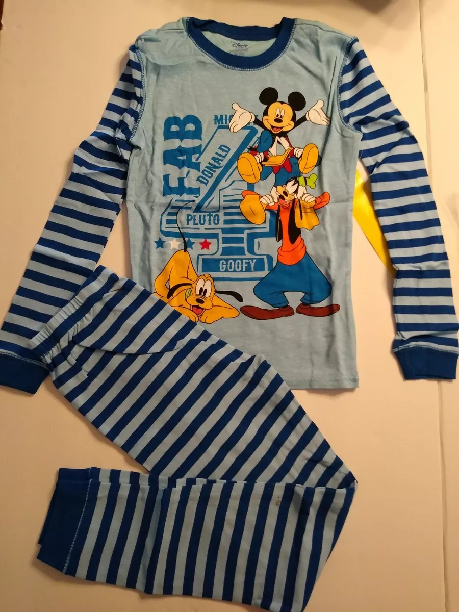 NEW Disney Store Boys Mickey Mouse Pajamas PJ Set Pluto Goofy size