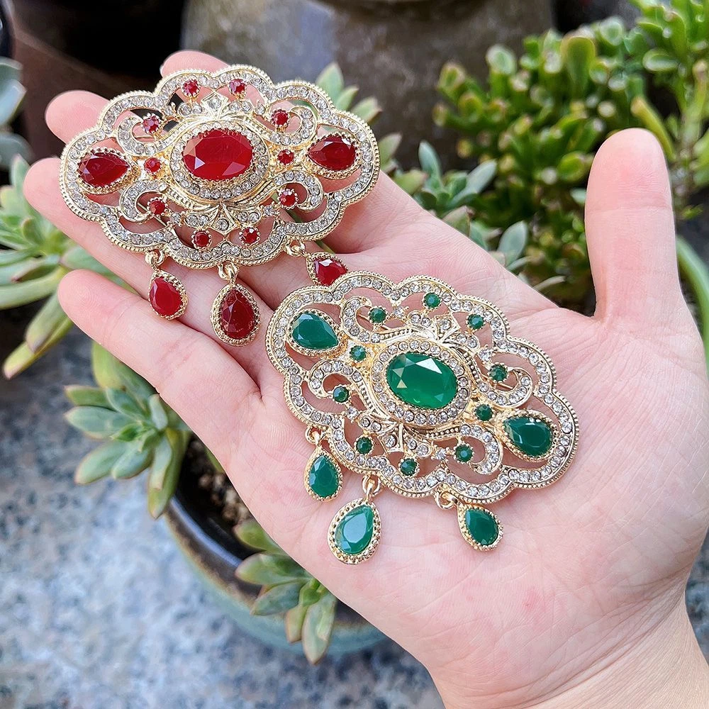 Resin Brooch Pins - Gold Color Bride Brooches Women Arab Caftan Wedding  Jewelry