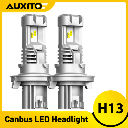 AUXITO 2x CANBUS 9008 H13 LED Headlight Bulb Kit High Low Beam Light 6500K White - Imagen 18 de 32