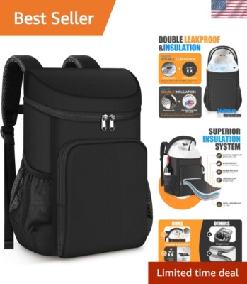 16-Quart Leak-Proof Insulated Cooler Backpack for Outdoor Adventures
