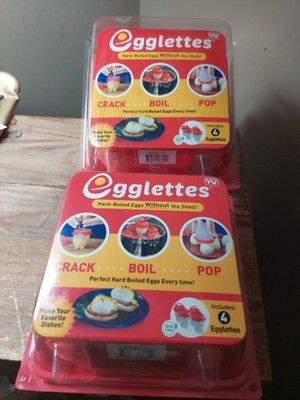 egglettes Cook Hard Boiled Eggs Without The Shell 4 In Pack (Lot Of 2)